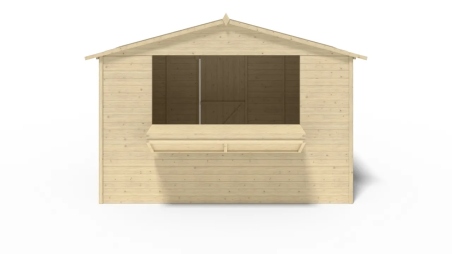 Kiosque/ stand de marché/ de vente 5,72 m2 - 3,11x1,84 m - 19 mm
