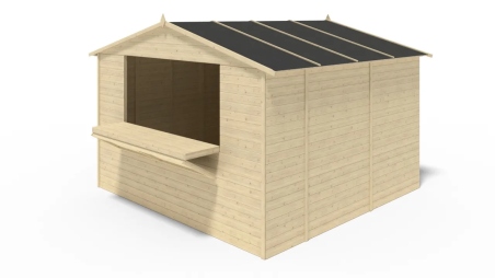 Kiosque/ stand de marché/ de vente 9,42 m2 - 3,11x3,03 m - 19 mm