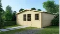 Abri de jardin en bois - 25m2 - 5x5m - Ep. 28mm - Couleur: naturel
