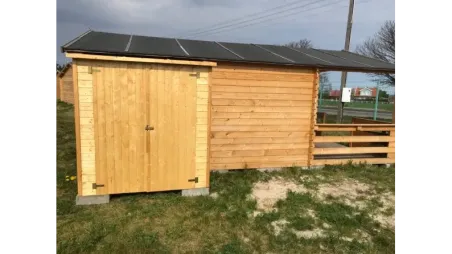 Armoire de jardin à outils 1,66x0,82 m H.1,86 - avec plancher et paroi arrière