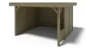 Pergola de jardin 4,04x4,04m avec panneaux - traité
