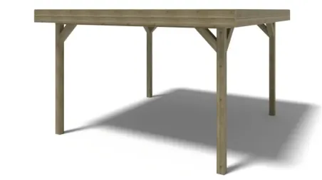 Pergola de jardin 4,04x4,04m avec panneaux - traité