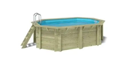 Piscine en bois Nemo 4,3x3 - H.1,18 m cadre en métal, sans dalle béton