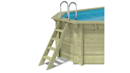 Piscine en bois Nemo 4,3x3 - H.1,18 m cadre en métal, sans dalle béton