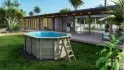 Piscine en bois Nemo 4,3x3 - H.1,31 m cadre en métal, sans dalle béton