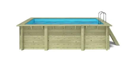 Piscine en bois Aqua 4,65x2,85 - H.1,24 m fixations à visser