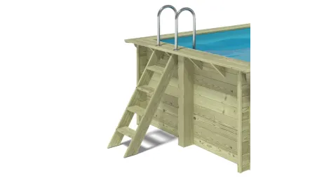 Piscine en bois Aqua 4,65x2,85 - H.1,24 m fixations à visser