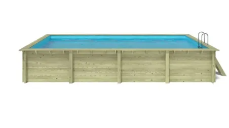 Piscine en bois Aqua 8,5x4,35 - H.1,45 m fixations à visser