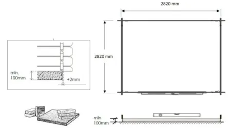 Abri de jardin en bois - 9m2 - 3x3m - Traité - Ep. 28mm - Couleur: marron