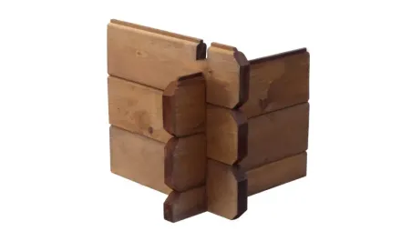 Abri de jardin en bois - 9m2 - 3x3m - Traité - Ep. 28mm - Couleur: marron