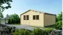 Abri de jardin en bois - 36m2 - 6x6m - Ep. 40mm - Couleur: naturel