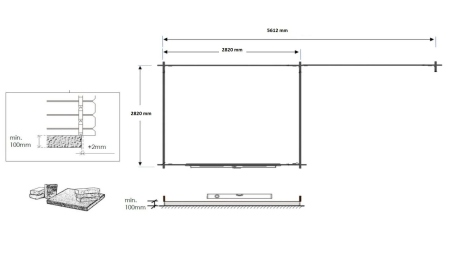 Abri de jardin en bois - 17,40m2 - 5,79x3m - Ep. 28mm - Couleur: naturel