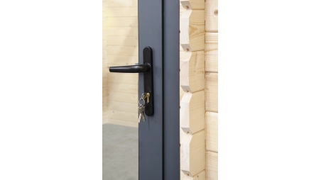 Abri de jardin en bois - 17,40m2 - 5,79x3m - Ep. 28mm - Couleur: naturel
