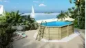 Piscine en bois Nemo 5,79x3,49 - H.1,45 m fixations à visser