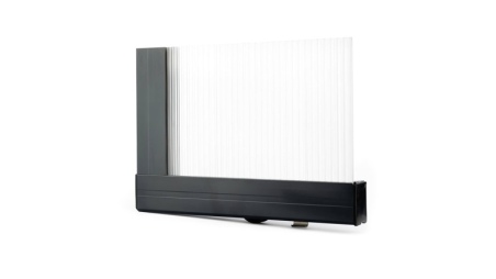 Abri de piscine Horizon pour les modèles 6,20x4,10 m - BAS88, BAS788 - polycarbonate alvéolaire 8 mm - Couleur Ral7016 Graphite