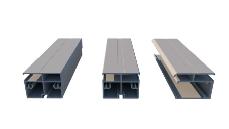 Abri de piscine Skyline pour les modèles 7,20x4,20 m - BAS58, BAS758 - polycarbonate massif 3 mm - Couleur Ral7037 Gris 