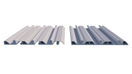 Abri de piscine Skyline pour les modèles 7,20x4,20 m - BAS58, BAS758 - polycarbonate massif 3 mm - Couleur Ral7037 Gris 