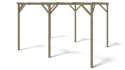 Carport, abri de voiture  3x4 m - 12 m2