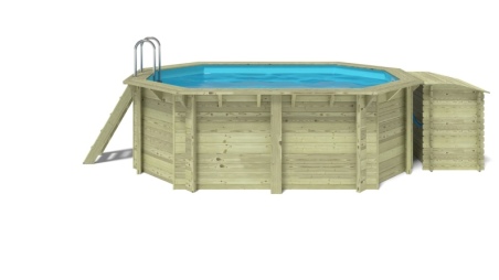 Piscine en bois Nemo 4,3x3 - H.1,31 m fixations à visser