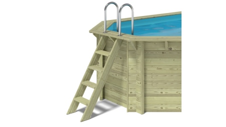 Piscine en bois Nemo 4,3x3 - H.1,31 m fixations à visser