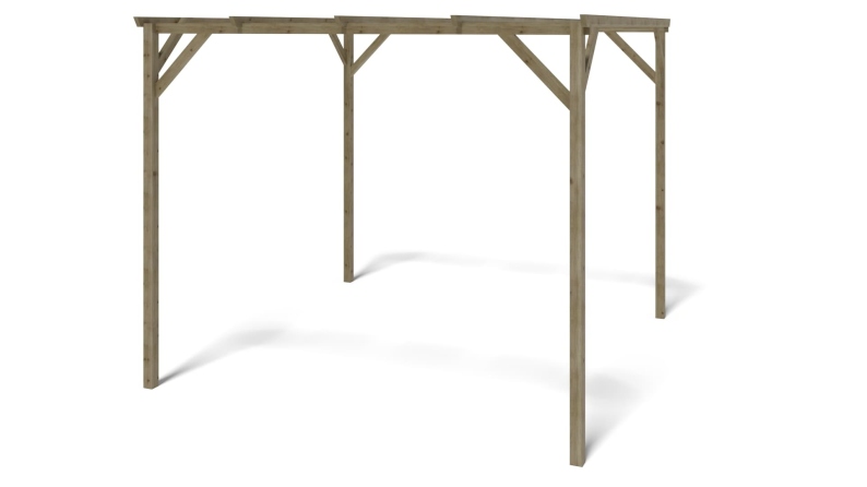 Carport, abri de voiture  3x3 m - 9 m2