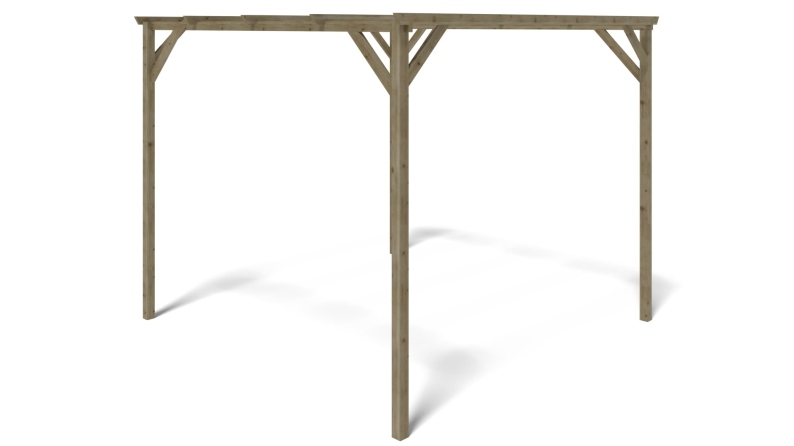 Carport, abri de voiture  3x3 m - 9 m2