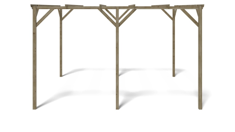 Carport, abri de voiture  3x4 m - 12 m2