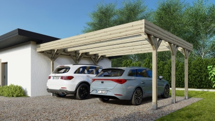 Carport, abri de voiture  6,06x5,03 m - 30 m2 - couverture PVC 