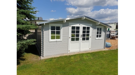 Abri de jardin en bois - 20m2 - 5x4m - Ep. 28mm - Couleur: naturel