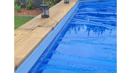 Bâche à bulles d'été 5.57 x 2.32 m pour piscine BAS7307