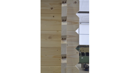 Abri de jardin en bois - 6x6 m + terrasse avec balustrade et avant-toit en bois - 48 m2