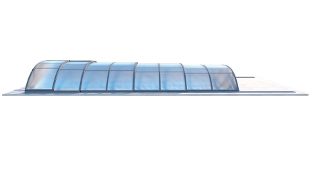 Abri de piscine Horizon - 7,03x3,36 m - polycarbonate alvéolaire 8 mm - pour piscine BAS7307