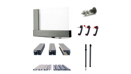 Abri de piscine Horizon - 7,03x3,36 m - polycarbonate alvéolaire 8 mm - pour piscine BAS7307