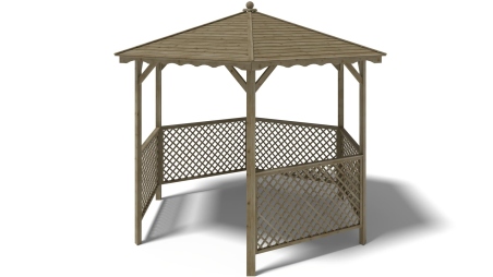 Pergola de jardin, abri pare-soleil 3.38x2.79 m – Traité
