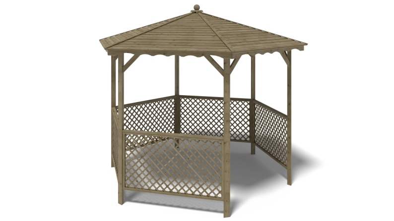 Pergola de jardin, abri pare-soleil 3.38x2.79 m – Traité