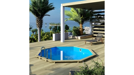 Piscine en bois Coral 3,25x3,25 - H.1,18 m autoportante