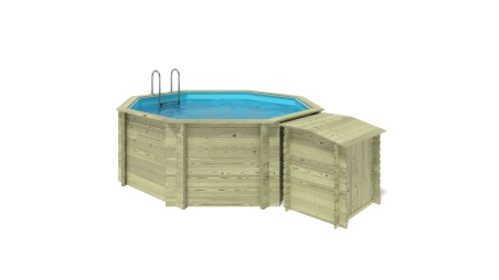 Piscine en bois Coral 3,25x3,25 - H.1,18 m autoportante
