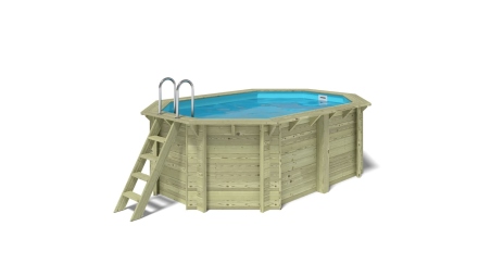 Piscine en bois Nemo 4,3x3 - H.1,31 m fixations à sceller