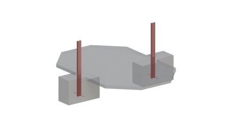Piscine en bois Nemo 5,79x3,49 - H.1,45 m fixations à sceller