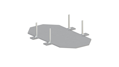Piscine en bois Nemo 7,3x3,97 - H.1,45 m fixations à visser