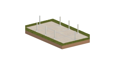 Piscine en bois Aqua 8,5x4,35 - H.1,45 m cadre en métal, sans dalle béton