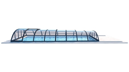 Abri de piscine Horizon - 7,03x3,36 m - polycarbonate massif 3 mm - pour piscine BAS7307