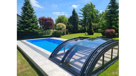 Abri de piscine Horizon - 7,03x3,36 m - polycarbonate massif 3 mm - pour piscine BAS7307
