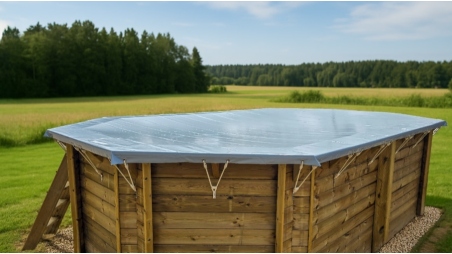 Bâche d’hiver  8,66 x 4,51 m pour piscine BAS7309