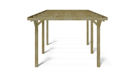 Carport, abri de voiture  3.04x5.12 m - 15.56 m2