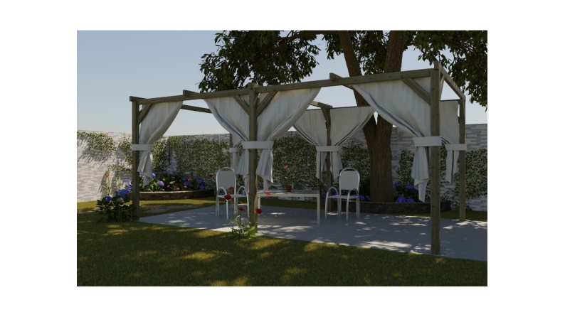 Carport, abri de voiture  3x5.1 m - 15.3 m2