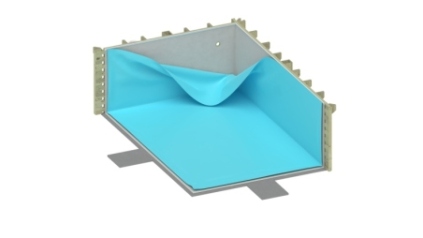 Liner 75/100 PVC, couleur bleu, pour piscine BAS7309