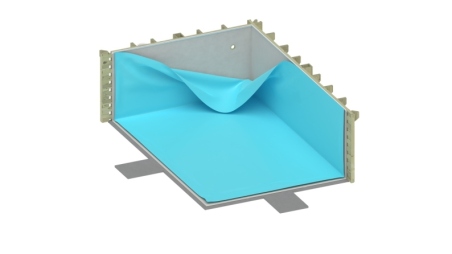 Liner 75/100 PVC, couleur bleu, pour piscine BAS7303