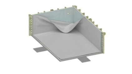 Liner 75/100 PVC, couleur Gris minéral, pour piscine BAS7303