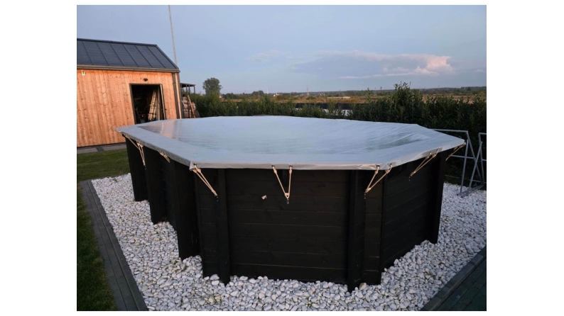 Bâche d'hiver  7.46 x 4.13 m pour piscine BAS7305